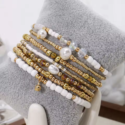 Boheemi helmiarmbandisetti | Yhdessä rintasyöpää vastaan