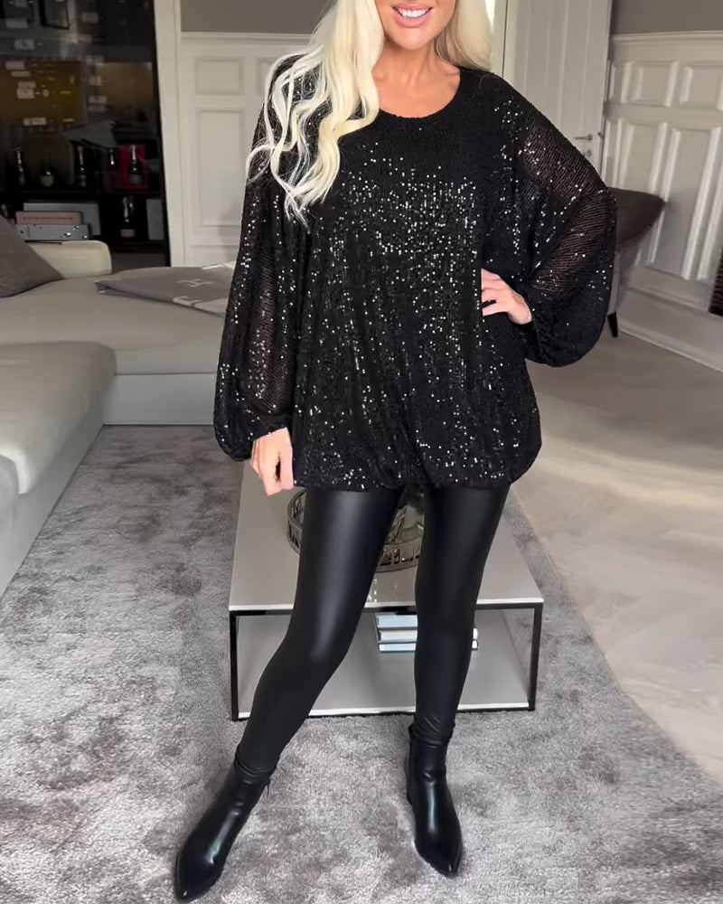 Helmi™ – Paljettinen Tunika Pusero