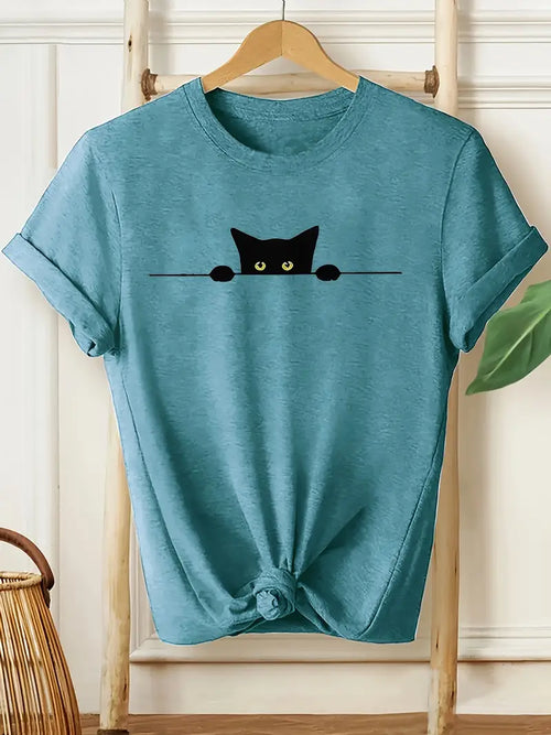 Kissaprintti-T-paita | Yhdessä diabetesta vastaan