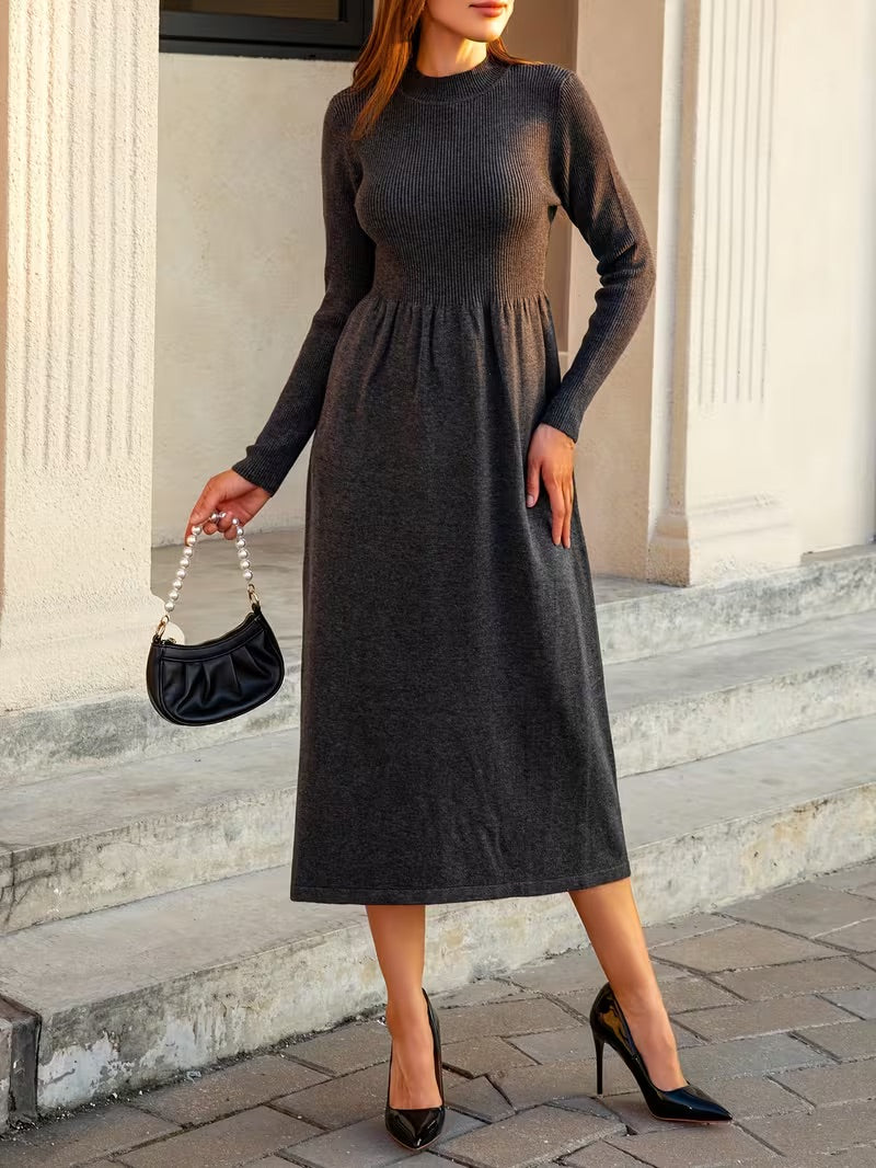 Elin™ – Ribattu Midi mekko