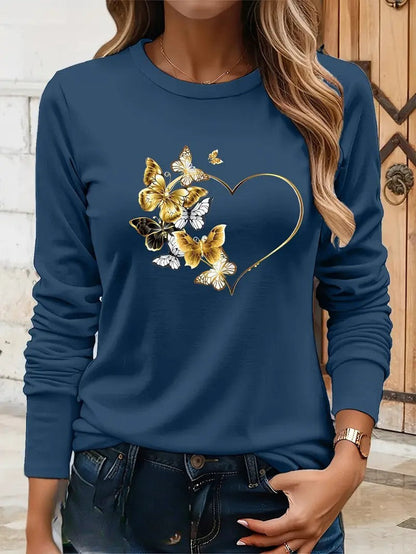 Perhosydän-collegepaita | Yhdessä diabetesta vastaan