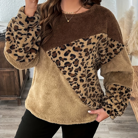 Catherine™- Leopardikuvioinen Neulepusero