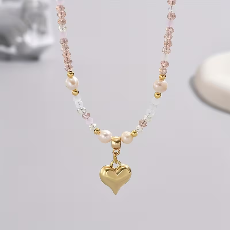 Säihkyvä Sydänkaulakoru | Yhdessä rintasyöpää vastaan