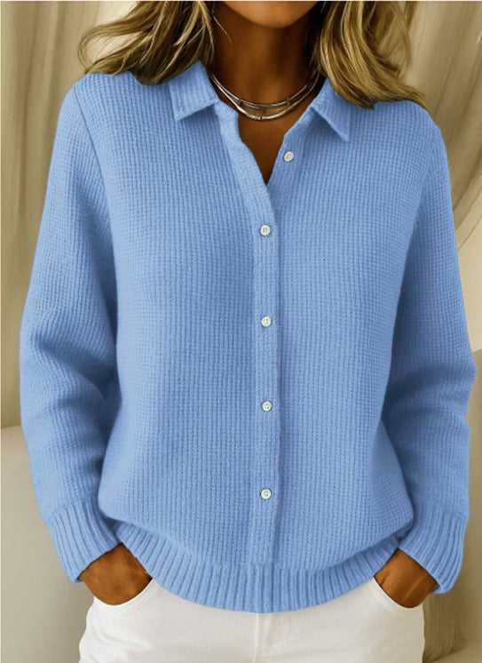 Oona™ – Punainen Napillinen Neulepusero