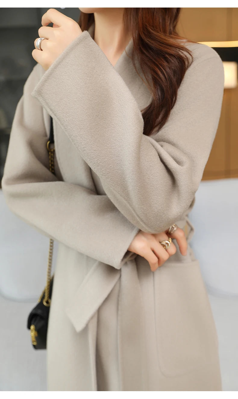 Helena™ – Pitkä Villakangastakki