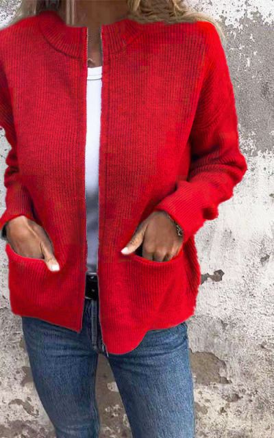 Geraldine™ – Talvinen Zip up Neuletakki