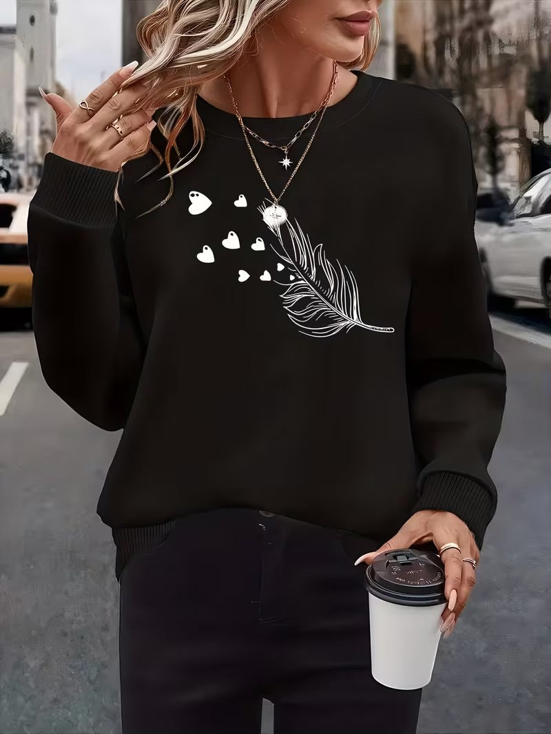 Höyhensydän lämmin T-paita | Yhdessä diabetesta vastaan